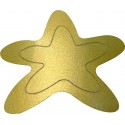 Estrella dorada metal.