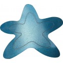 Estrella azul metal.