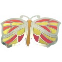Mariposa multicolor plateada